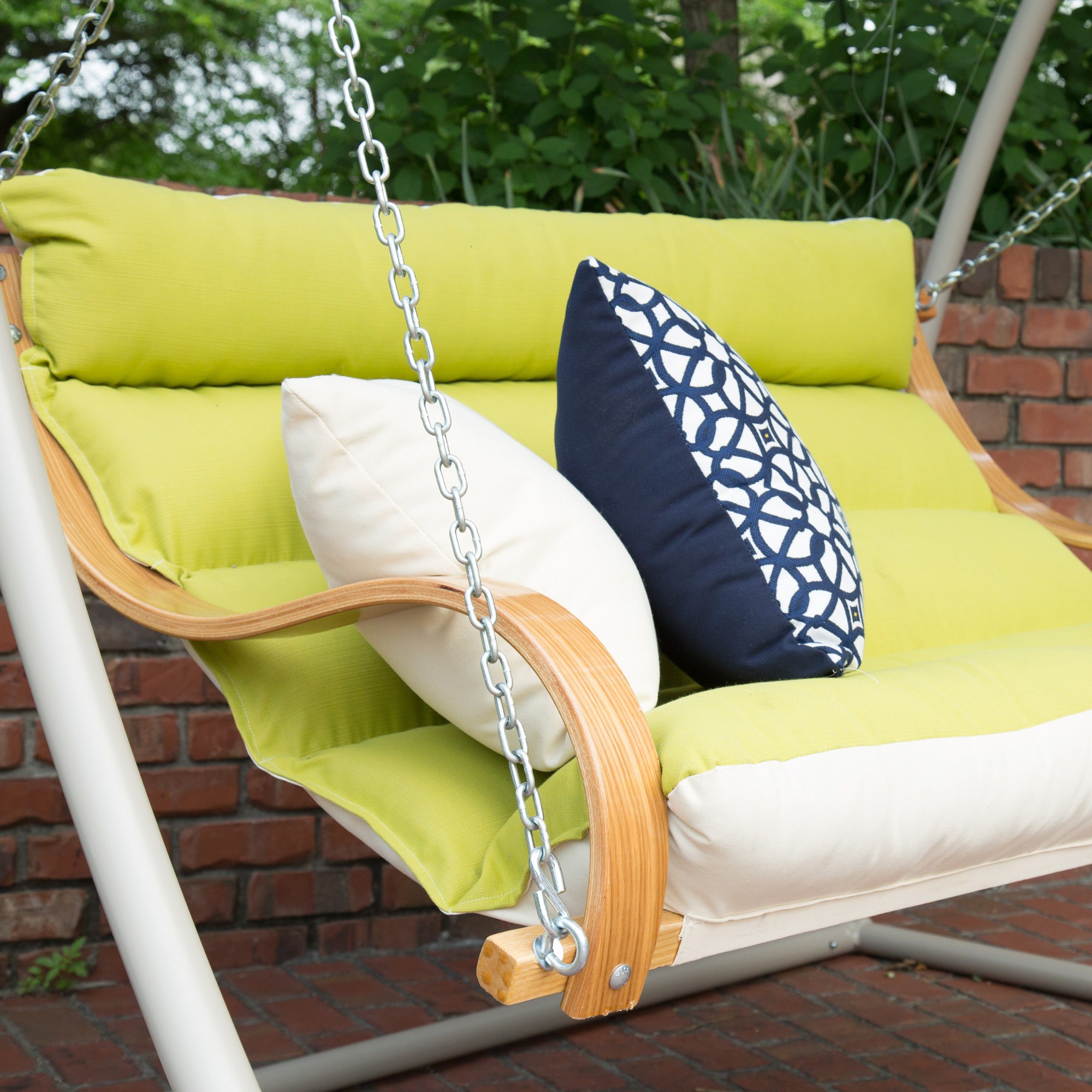 Echo Limelight Deluxe Cushioned Double Porch Swing