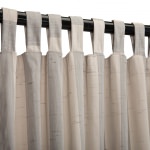 Sunbrella Decade Pewter Outdoor Curtain with Tabs