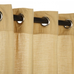 Sunbrella Outdoor Sheer With Nickel Grommets - Illusion Honey Sunbrella Outdoor Sheer With Nickel Grommets - Illusion Honey