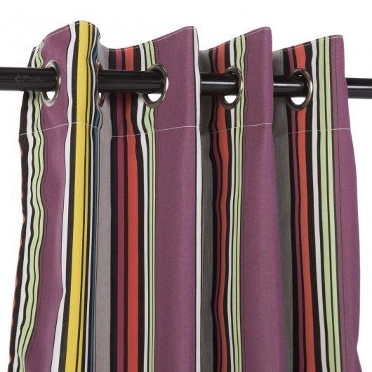 Sunbrella Icon Mystique Outdoor Curtain with Nickel Plated Grommets