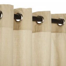 Sunbrella Outdoor Sheer With Nickel Grommets - Illusion Sand Sunbrella Outdoor Sheer With Nickel Grommets - Illusion Sand
