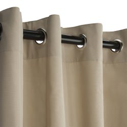 Sunbrella Outdoor Curtain- Nickel Grommets - Antique Beige