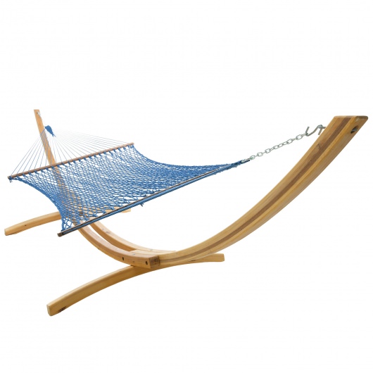 Coastal Blue Deluxe DuraCord Rope Hammock | Hatteras Hammocks