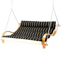 Deluxe Cushioned Double Swing - Classic Black Stripe
