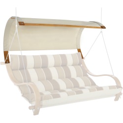 Deluxe Double Swing Canopy - Natural Chambray DuraCord fabric