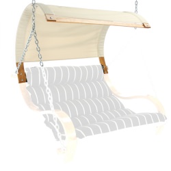 Double Swing Canopy - Natural Chambray DuraCord fabric