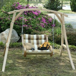 Double Cushioned Swing - Adventurer - Rio Birch Stripe