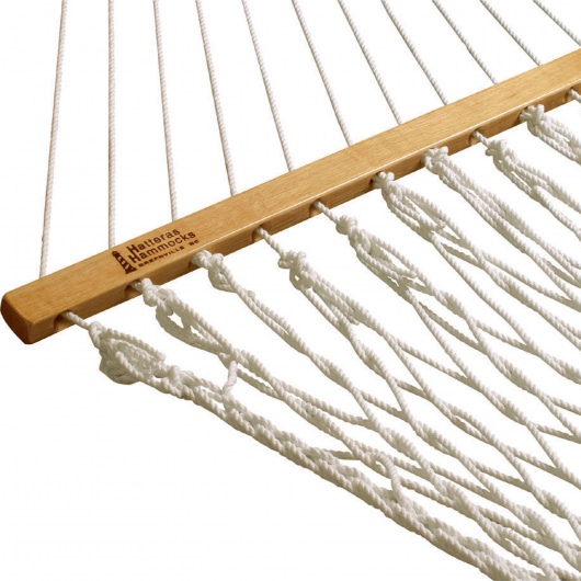 Large White Polyester Rope Hammock by Hatteras Hammocks