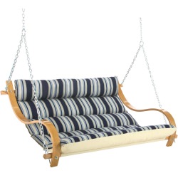 Deluxe Cushioned Double Swing - Hamptons Summer Stripe