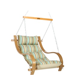 Single Swing With Oak Arms - Skygazer - Spring Bay Stripe