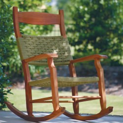 Hatteras Outdoors Cumaru Rocker - Green Rope Color Hatteras Outdoors Cumaru Rocker - Green Rope Color
