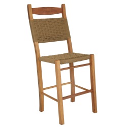 Hatteras Outdoors Cumaru Barstool (Set of 2) - Mocha Rope Color Hatteras Outdoors Cumaru Barstool (Set of 2) - Mocha Rope Color