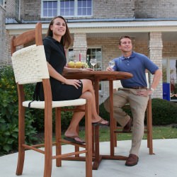 Hatteras Outdoors Cumaru Barstool (Set of 2) - Oatmeal Rope Color Hatteras Outdoors Cumaru Barstool (Set of 2) - Oatmeal Rope Color