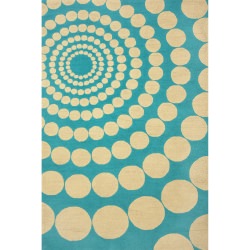 Explosion Outdoor Rug Aqua Outdoor Rug