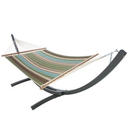 Metal Arc Stand and Quilted Hammock Combo