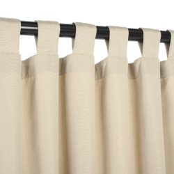 Sunbrella Outdoor Curtain With Tabs - Antique Beige - 50x84