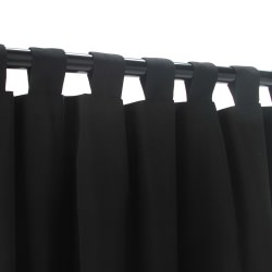 Sunbrella Outdoor Curtain with Tabs - Black 