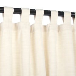 Sunbrella Outdoor Curtain With Tabs - Dupione Pearl 