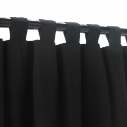 WeatherSmart Outdoor Curtain With Tabs - Black Onyx