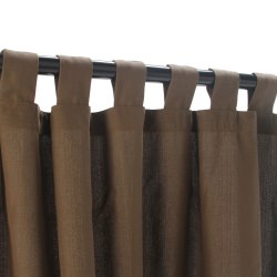 WeatherSmart Outdoor Curtain with Tabs - Coffee 