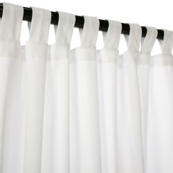 WeatherSmart Outdoor Curtain With Tabs - Pure White 