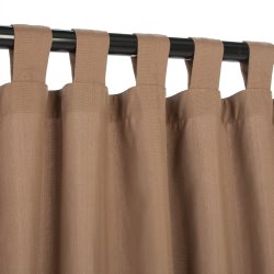 WeatherSmart Outdoor Curtain With Tabs - Saddle Brown 