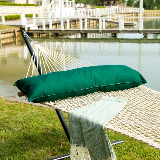 Long Plush Sunbrella Hammock Pillow - Green