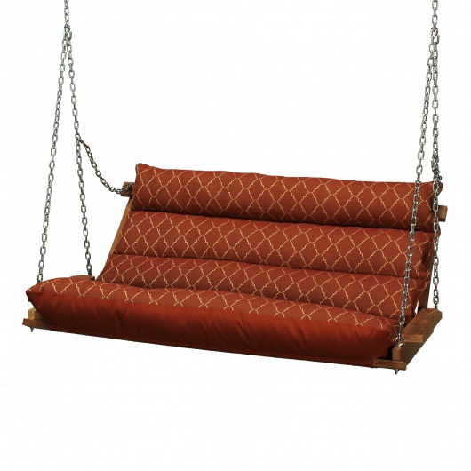 Arch Brick Deluxe Cushioned Double Porch Swing Deluxe Cushion Double Swing Made With Sunbrella Arch Brick
