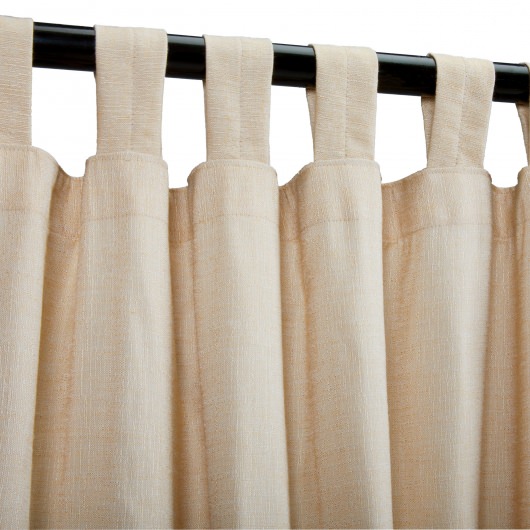 Sheer Honey Sunbrella Outdoor Curtains With Tabs
