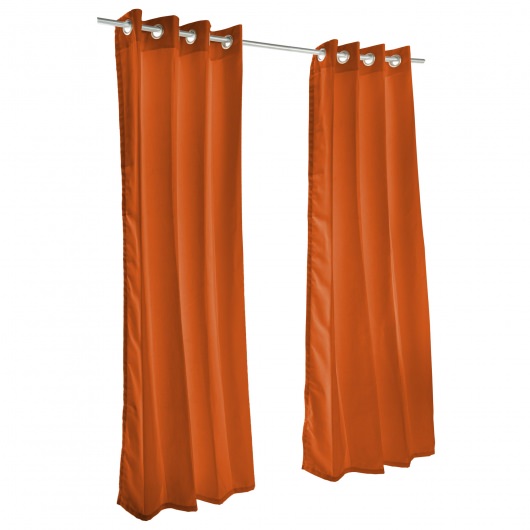Sunbrella Canvas Rust Outdoor Curtain