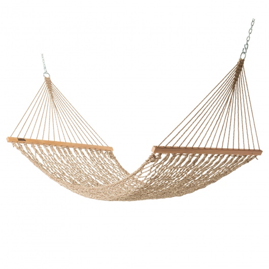 DURACORD® Small Rope Hammock - Antique Brown Oatmeal Heirloom Tweed
