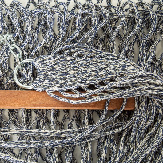 Small DuraCord Rope Hammock - Navy Oatmeal Heirloom Tweed