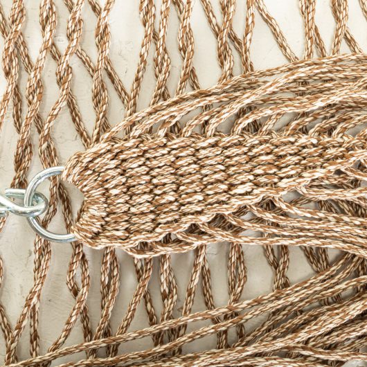 Small DuraCord Rope Hammock - Antique Brown Oatmeal Heirloom Tweed