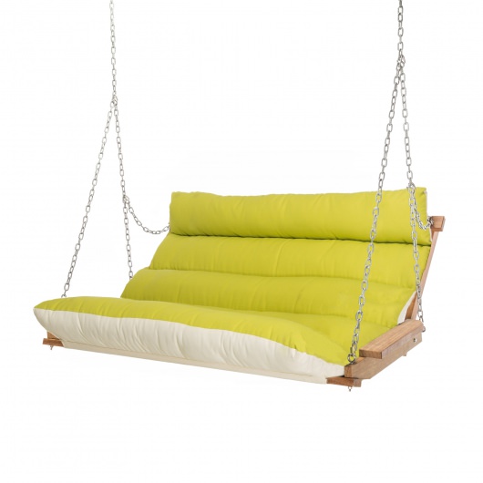 Echo Limelight Deluxe Cushioned Double Porch Swing Deluxe Cushion Double Swing Made With Sunbrella Echo Limelight