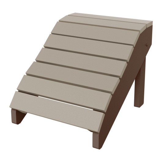 Modern Footrest - Chocolate and Weatherwood