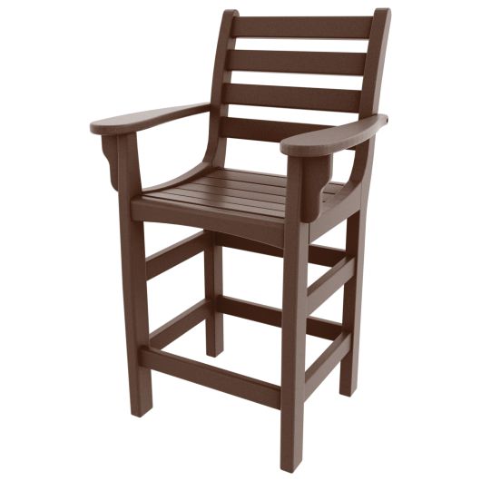 Horizontal Counter Height Chair with Arms