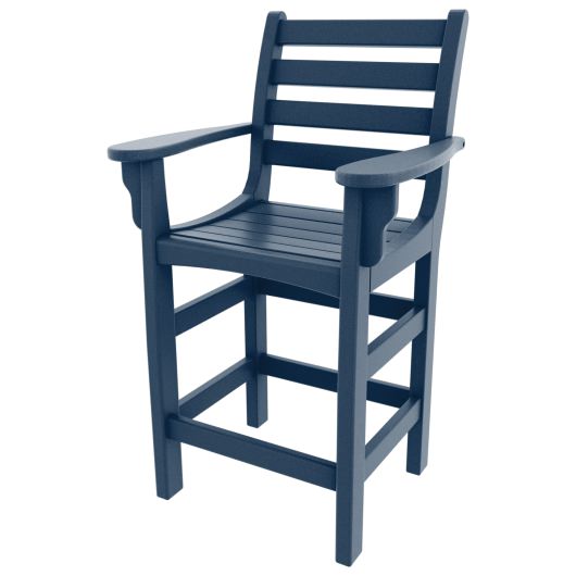 Horizontal Counter Height Chair with Arms