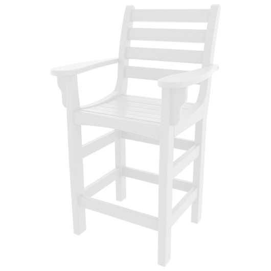 Horizontal Counter Height Chair with Arms