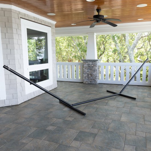 15 ft. Tri-Beam Steel Hammock Stand with Right Connection Design and Cape Shield Powder Coating - Bronze