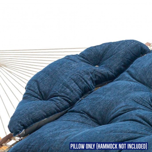 Long Sunbrella Tufted Hammock Pillow - Platform Indigo