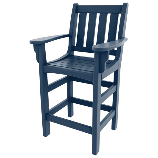 Vertical Counter Height Chair with Arms
