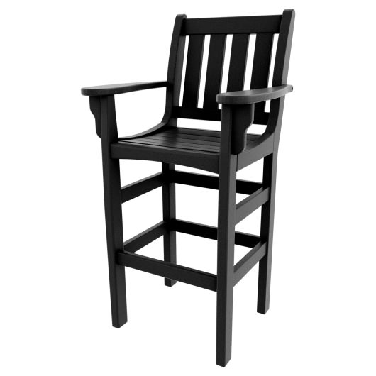 Vertical Bar Height Chair with Arms