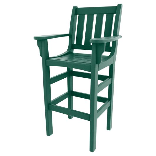 Vertical Bar Height Chair with Arms