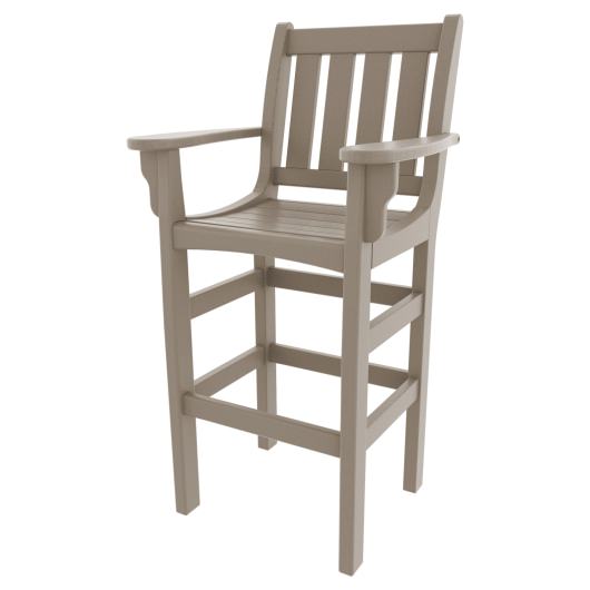 Vertical Bar Height Chair with Arms