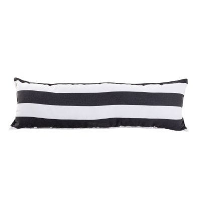 Long Bella-Dura Polyester Hammock Pillow - Cabana Stripe Ebony