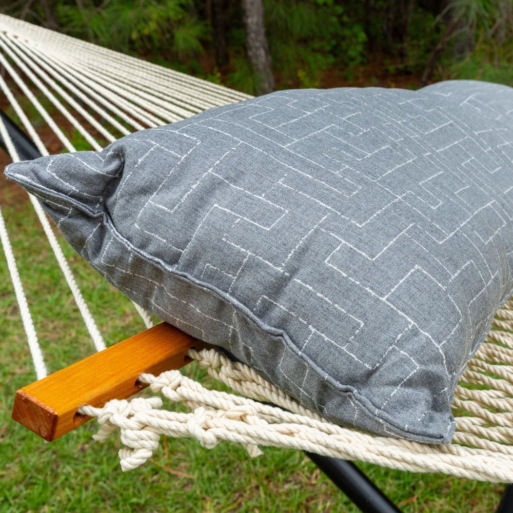 Long Sunbrella Hammock Pillow - Create Smoke