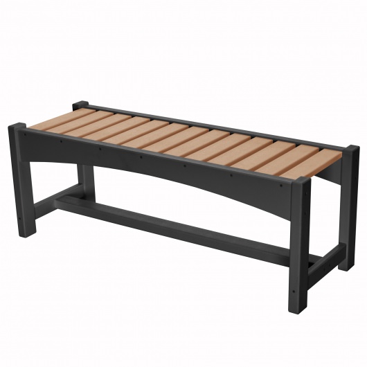 Refined Dining Bench - Black and Cedar