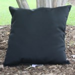 Black Sunbrella Outdoor Throw Pillow 19 in. x 19 in. Square