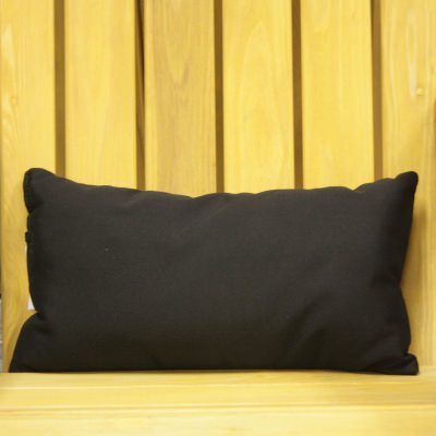 Black Sunbrella Outdoor Throw Pillow 19 in. x 10 in. Rectangle/Lumbar