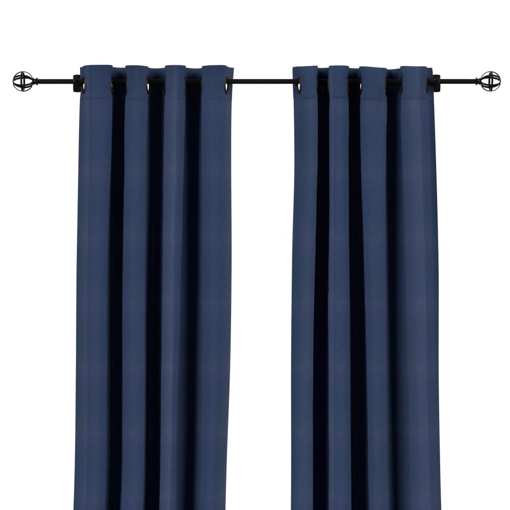 Sunbrella Canvas Navy Outdoor Curtain with Grommets